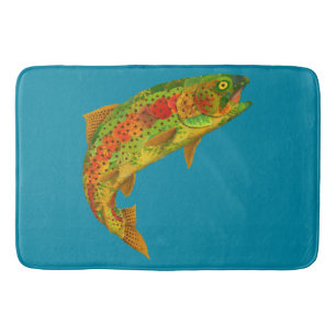Tapis De Bain Truite arc-en-ciel feuille Aspen 5