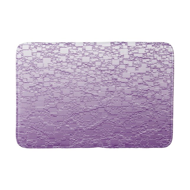 Tapis De Bain Tuile géométrique Ombre violet Conception abstrait (Devant)