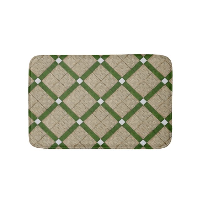 Tapis De Bain Tuiles diagonales concrètes en céramique (Devant)