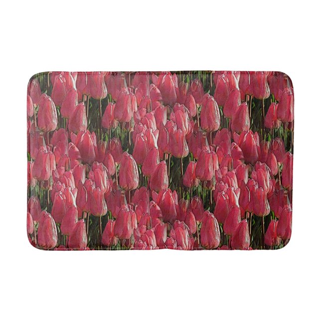 Tapis De Bain Tulipes roses florales (Devant)