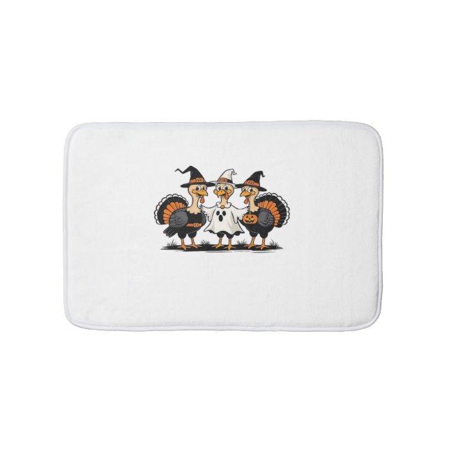 Tapis De Bain Turquie Halloween Boo, Thanksgiving Turquie, Éffra (Devant)