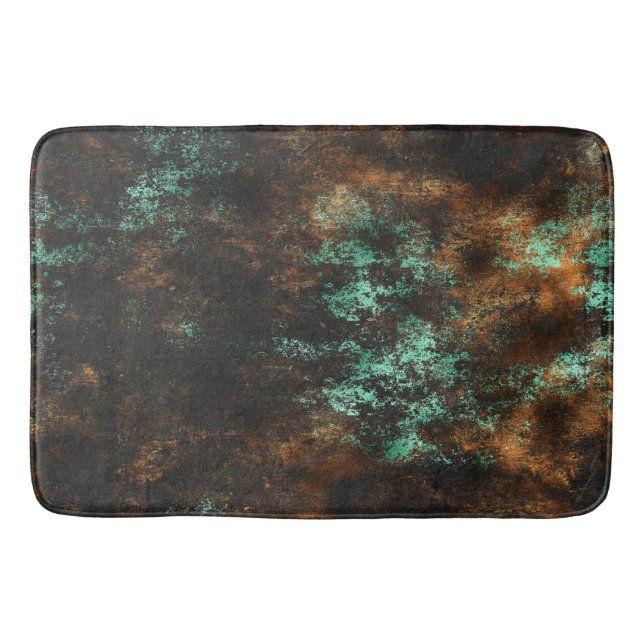 Tapis De Bain Turquoise Cooper Patina Metallic (Devant)