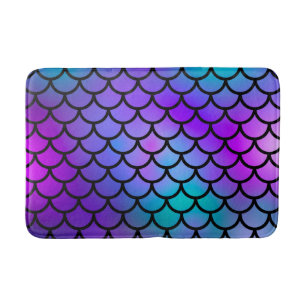 Tapis De Bain Turquoise Pink Blue Mermaid Balances Imaginaire Po