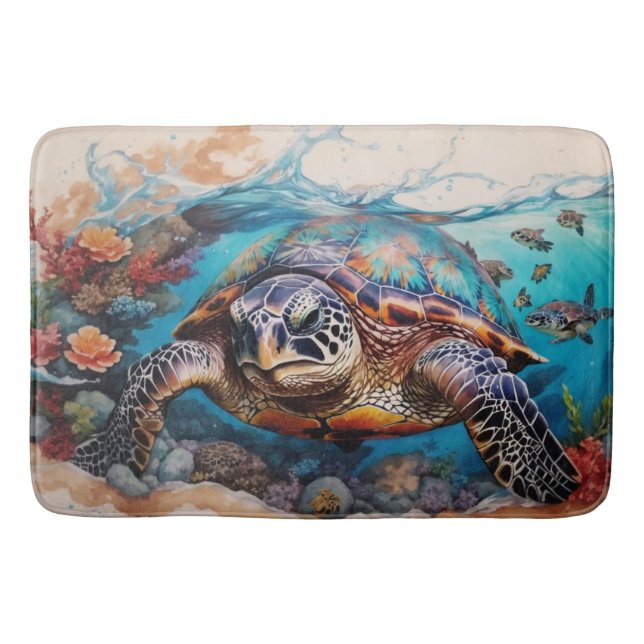 Tapis De Bain Turtle art/tortue (Devant)