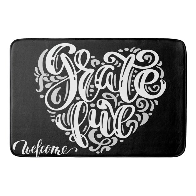 Tapis De Bain Typographie Mat de bain cardiaque (Devant)