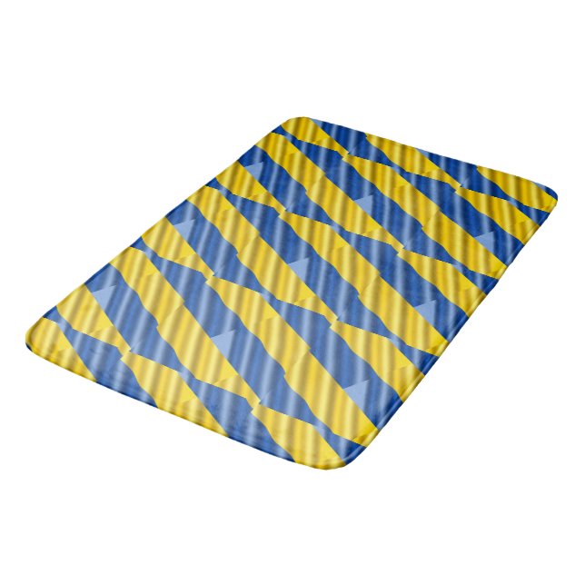 Tapis De Bain Ukraine bleue et jaune Inspirations Paix pas de gu (Angle)