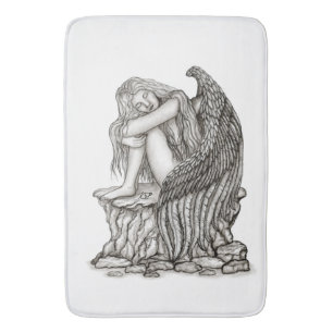 Tapis De Bain Un ange endormi sur la pierre