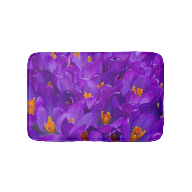 Tapis De Bain Un champ de crocus violets (Devant)
