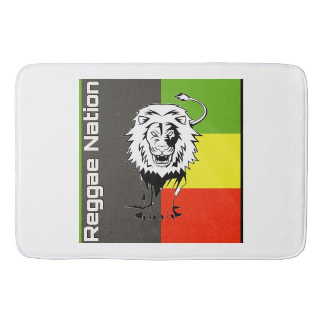 Tapis De Bain Un Mat-Bain De Nation Reggae (Gris) (Devant)