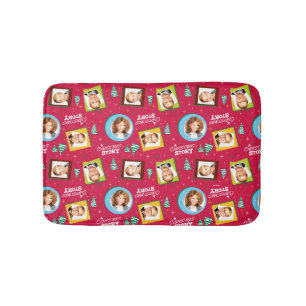 Tapis De Bain Une histoire de Noël   Motif de photos de famille