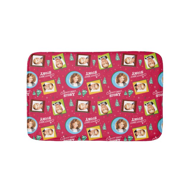 Tapis De Bain Une histoire de Noël | Motif de photos de famille (Devant)