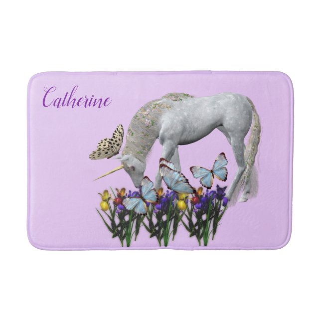 Tapis De Bain Unicorn and Butterflies Animal (Devant)