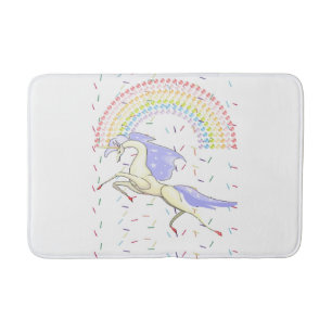 Tapis De Bain Unicorn, Rainbow Bathroom Bath Mat