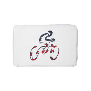Tapis De Bain USA Patriotic Biking CYCLING