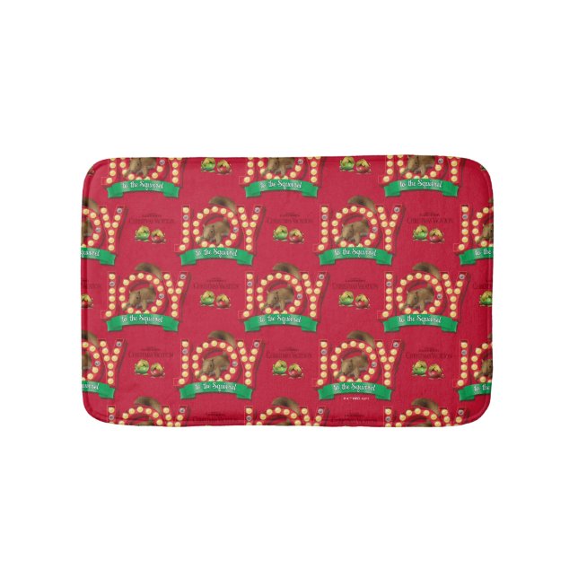 Tapis De Bain Vacances de Noël | Joie au Motif des écureuils (Devant)