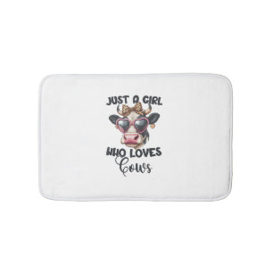 Tapis De Bain Vache Aime Juste Une Fille Qui Aime Les Vaches _1