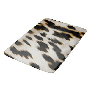 Tapis De Bain Vache blanche noire