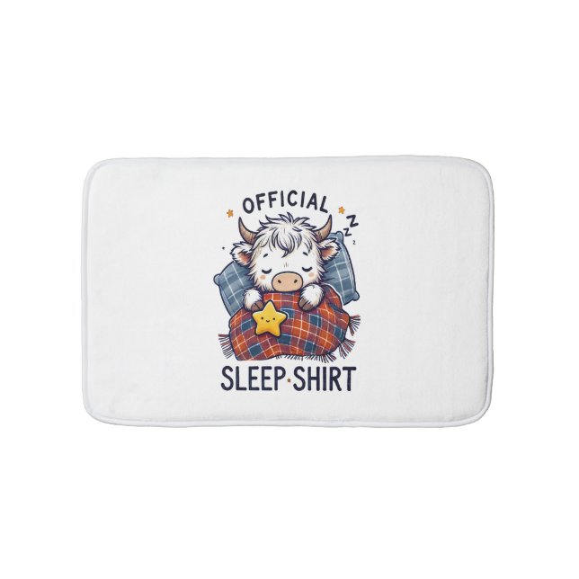 Tapis De Bain Vache Highland, sommeil officiel (Devant)