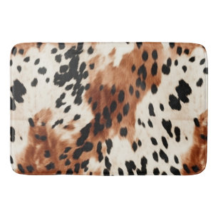 Tapis De Bain Vachette animale à la crème Brown