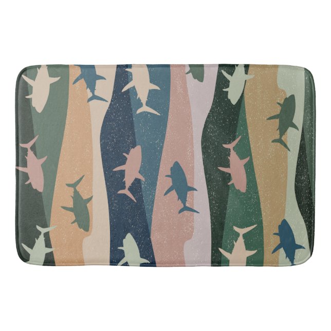 Tapis De Bain VAGUE vintage SHARK (Devant)