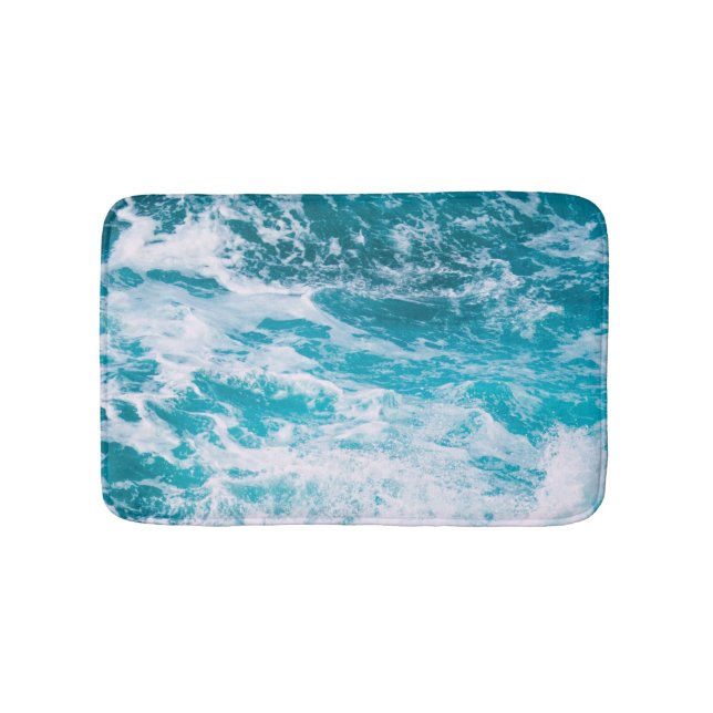 Tapis De Bain Vagues de l'océan bleu (Devant)