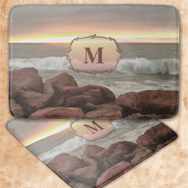 Tapis De Bain Vagues et boulders 0893 (Créateur téléchargé)