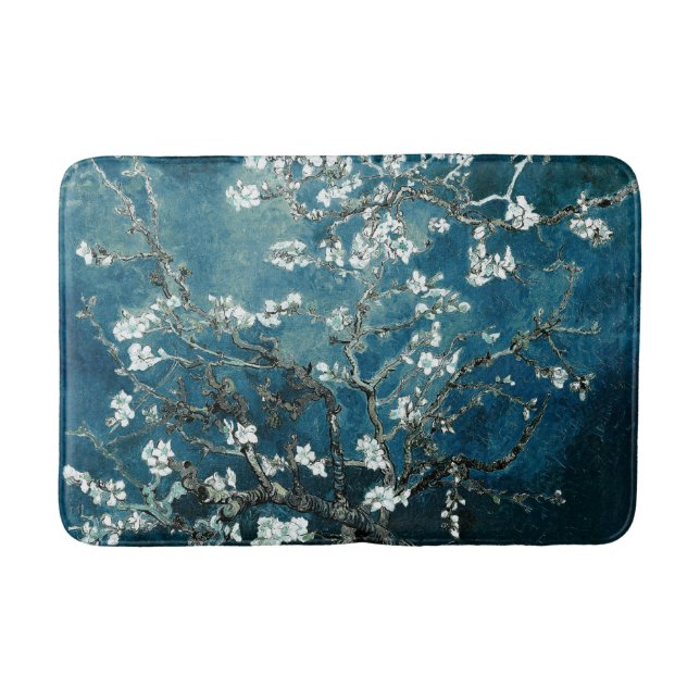 Tapis De Bain Van Gogh Almond Blossoms : Turquoise foncé (Devant)