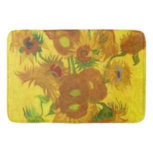 Tapis De Bain Van Gogh Quinze Tournesols Dans Un Vase Art