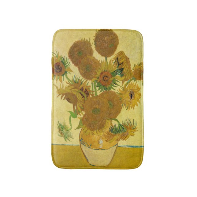 Tapis De Bain Van Gogh - Vase avec 15 tournesols (Devant (Vertical))