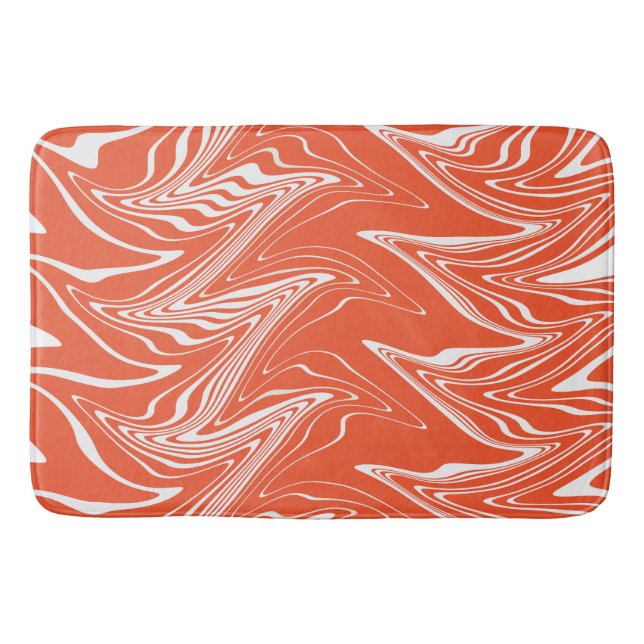 Tapis De Bain Varé - orange et blanc (Devant)
