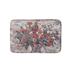 Tapis De Bain Vase de fleurs, Zinnias de Maurice Prendergast
