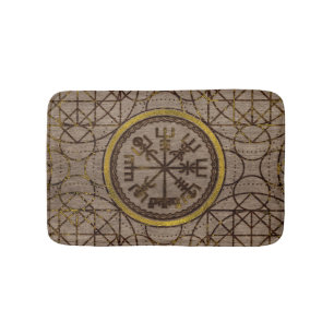 Tapis De Bain Vegvisir. La boussole magique de Viking de