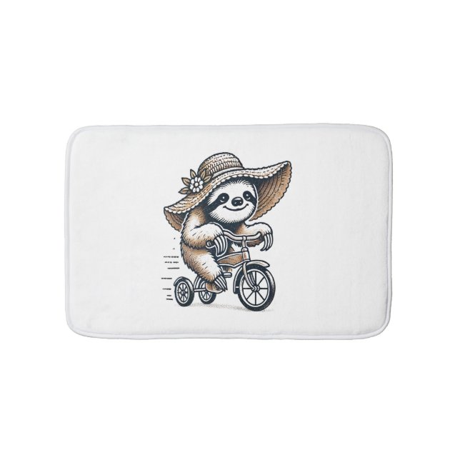 Tapis De Bain Vélo d'équitation Sloth (Devant)