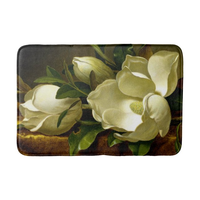 Tapis De Bain Velours d'or aux fleurs de Magnolia de Heade Vinta (Devant)