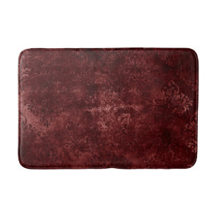 Tapis De Bain Velvety Henna Damask Grunge rouge