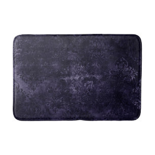 Tapis De Bain Velvety Midnight Damask   Indigo Purple Grunge