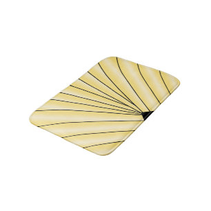 Tapis De Bain Ventilateur Art déco Design Mat de bain Jaune