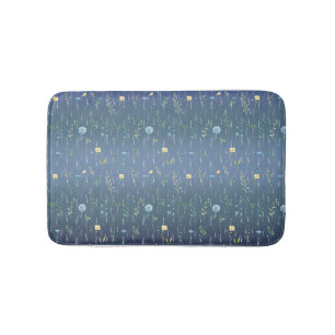 Tapis De Bain Verdure Aquarelle Rustique Fleur fleurie botanique