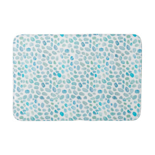 Tapis De Bain Verre de mer Plage Turquoise Galets Mat de bain mo