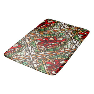 Tapis De Bain "Verre tendu~Panneau héraldique~14e siècle"