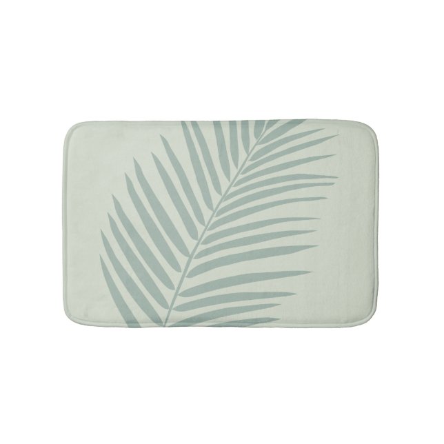 Tapis De Bain Vert feuille de palme tropicale (Devant)
