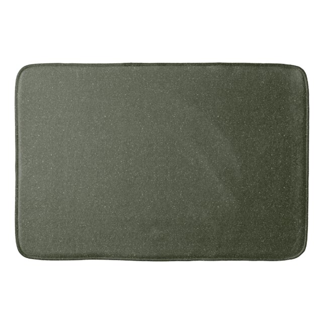 Tapis de bain vert mousse texturé - personnalisabl (Devant)