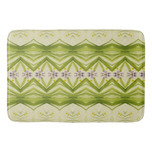 Tapis De Bain Vert olive Et Sage (Devant)