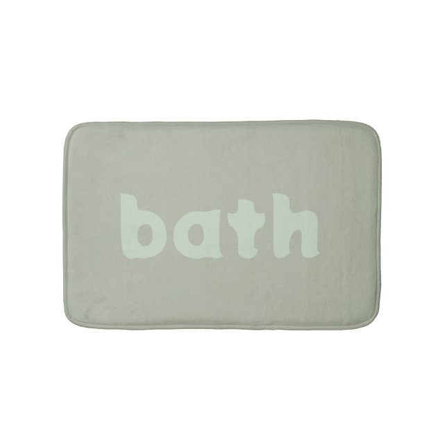 Tapis De Bain vert sauge argenté (Devant)