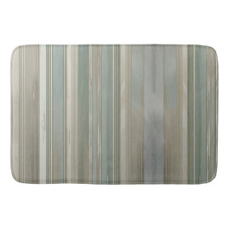 Tapis De Bain Vert Sauge Bleu Poussiéreux Taupe Gris Rayure Ferm