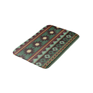 Tapis De Bain Vert tribal du sud-ouest