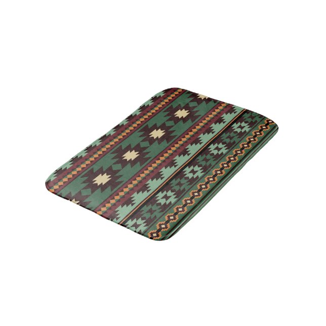 Tapis De Bain Vert tribal du sud-ouest (Angle)