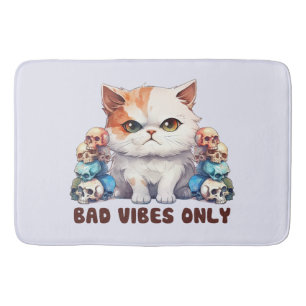 Tapis De Bain Vibes incorrectes uniquement - Fierce Chat & Skuls