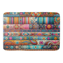 Vibrant Boho Stripes : Art Textile Eclectique