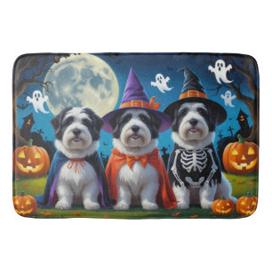 Tapis De Bain Vieux bergers anglais Citrouille Halloween Funny
